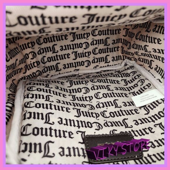 NWT 💕 Juicy Couture Velvet Backpack Embroidery Elegant & Luxurious #7087 💕 - Picture 8 of 9